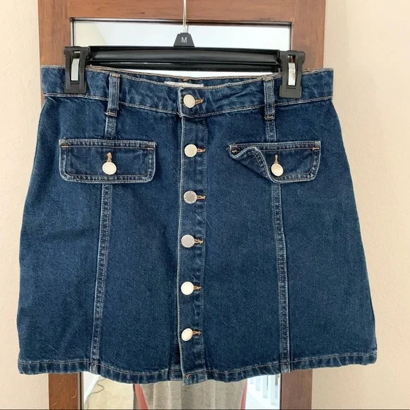 Zara authentic top denim mini skirt